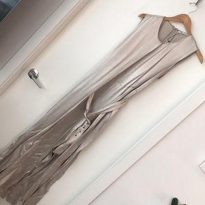 Zara limited collection champagne jumpsuit ss19